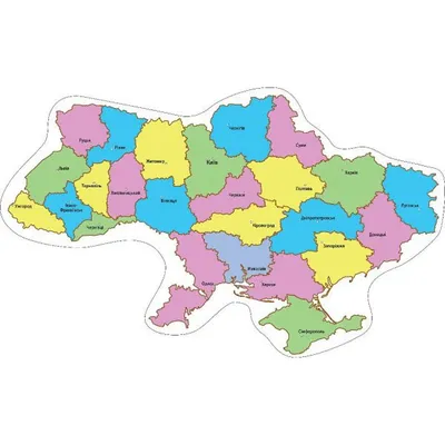 Купить Стенд Карта Украины (цветной) артикул 867 недорого в Украине с  доставкой