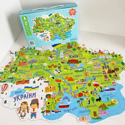 Карта "Рослини та тварини України", М1 : 3 000 000, 61 х 43 см, картон  купити в Час-Пік