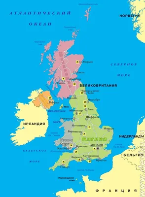 Физическая карта Великобритании. Высокая подробная карта Англии, Шотландии  и Ирландии с маркировкой. Векторная иллюстрация… | Map of britain, Detailed  map, Scotland