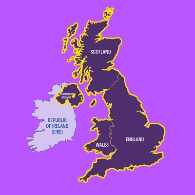 Англия, Британия, Великобритания — это одно и то же? Или разное? Показываем  на карте - Skyeng Magazine