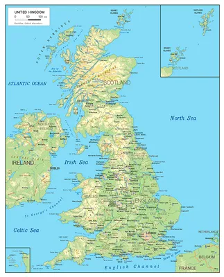 Города Великобритании на карте | Карта Великобритании с городами -  
