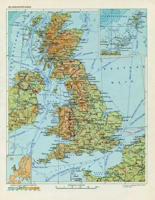 Карты Великобритании. Подробная карта Великобритании на русском языке с  курортами и отелями
