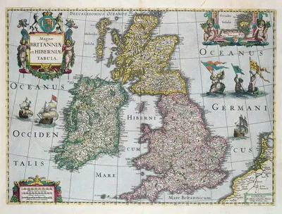Контурная карта Великобритании. Контурная карта Великобритании с заданиями  по политической географии, A0 -