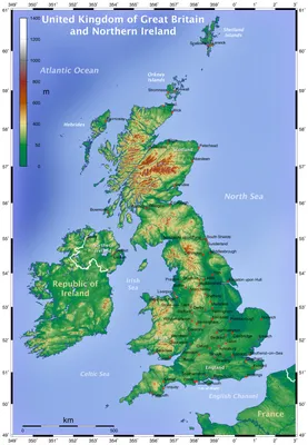 Карта Великобритании 158х108 см (картон)