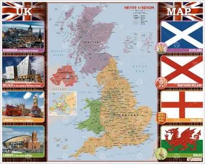 Карта великобритании раскраска - 46 фото