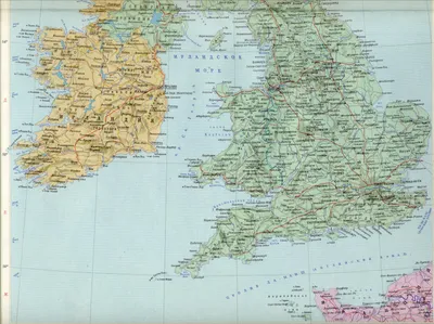 Карта Великобритании на английском языке (арт.1618) | Elitclass
