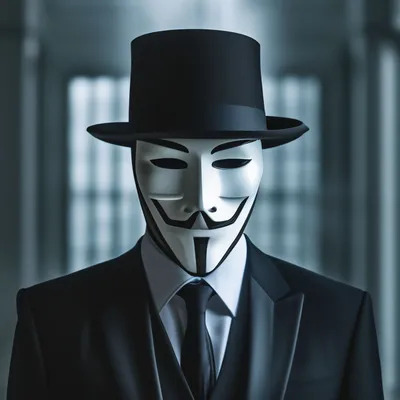 Купить Маска Анонимуса Anonymous золото, серебро оптом - 