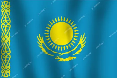 Купить настольный флаг Казахстана на разных вариантах подставок
