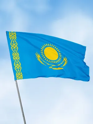 Флаг Казахстана — Купить на  ᐉ Удобная Доставка (732183613)