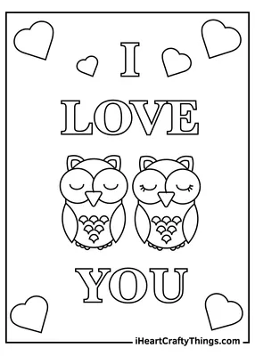 I Love You Coloring Pages (100% Free Printables)