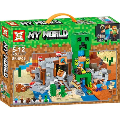 Конструктор Minecraft my world "Шахта Крипера" 451 деталь. Аналог Лего  Майнкрафт – купить за 740 ₽ | Ru-stock