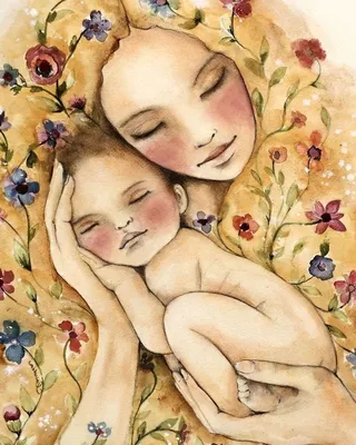 Трафарет «Мама с ребенком» LC-00009237