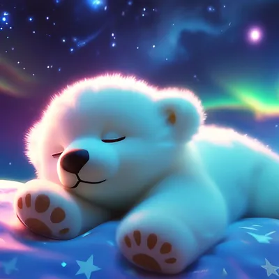 Спокойной ночи) маленький милый белый…» — создано в Шедевруме