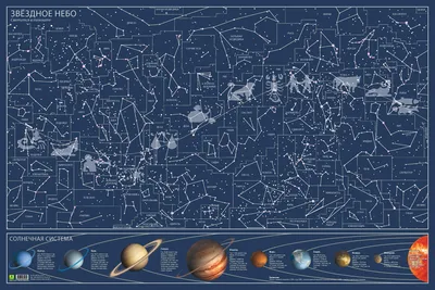 Постер "карта звездного неба"