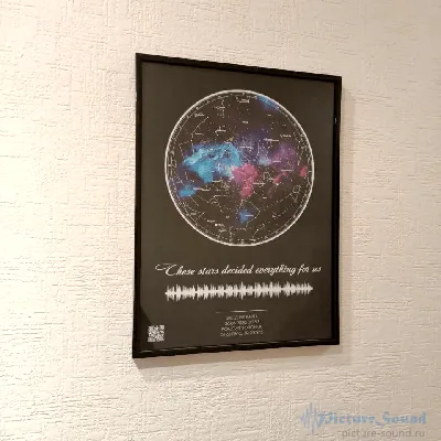 Карта звездного неба + Картина голоса 🎁 PictureSound