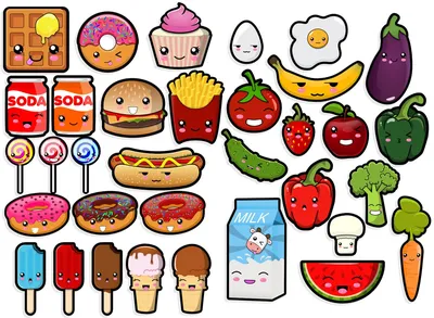 Милые картинки еды для срисовки - Рисование , Для девочек, для детей от 6  лет | HandCraftGuide | Грифонаж, Милые рисунки, Легкие рисунки