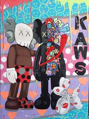 Kaws 2 Canvas Print | Graffiti Wall Art | Canvas4wall – C4