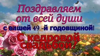 49 лет совместной жизни - кедровая свадьба: поздравления, открытки, что  подарить, фото-идеи торта