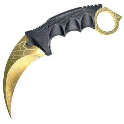 Деревянный Керамбит Karambit Gold из Стандофф 2, КС:ГО, Керамбит игрушечный  керыч. Керамбит Золотой Голд CS:GO (ID#1678214402), цена:  ₴, купить  на 