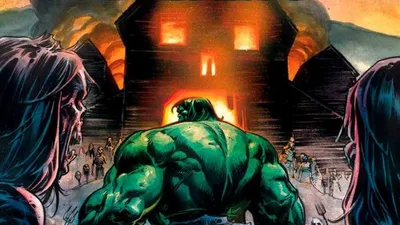 From comic to film. The artwork above is the cover from THE INCREDIBLE HULK  #60 (by Mike Deodato Jr.), while the one below is the cover from MARVEL AGE  HULK #2 (by