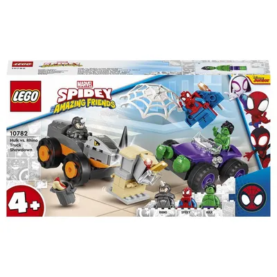 Купить 10782 Lego Marvel Spidey Схватка Халка и Носорога на грузовиках,  Лего Супергерои Marvel в Алматы от компании "Игрушки от Аюшки" - 97614124