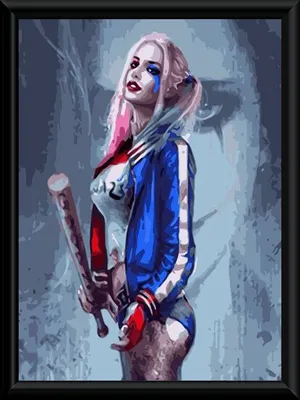 Фото Арт на персонажа Harley Quinn / Харли Квин с битой, by Naiono 2015