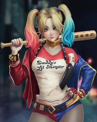 Free: Suicide Squad Harley Quinn, Harley Quinn Joker Batman Poison Ivy  Anime, Harley Quinn, comics, fictional Characters, chibi png - 