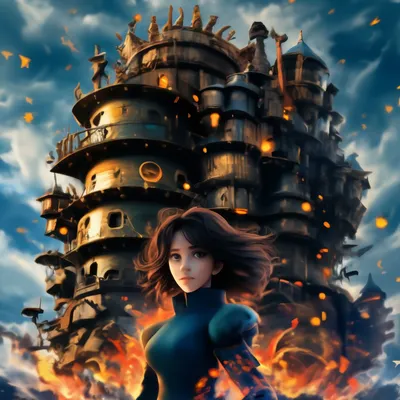 Стікерпак Мандрівний замок Хаула (Howl's Moving Castle) купити онлайн