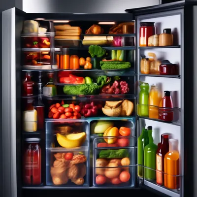 Полный холодильник еды» — создано в Шедевруме