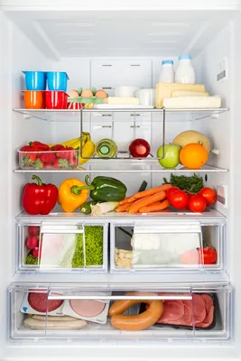 Холодильник со свежими продуктами, крупным планом :: Стоковая фотография ::  Pixel-Shot Studio