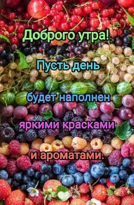 Доброе утро (60 фото) Красивые картинки с пожеланием доброго утра и хорошего  дня | Доброе утро, Ягоды, Картинки