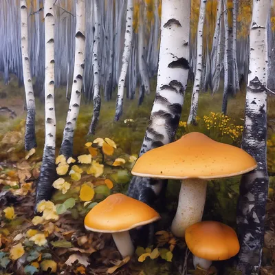 Берёзы и хорошие грибы» — создано в Шедевруме