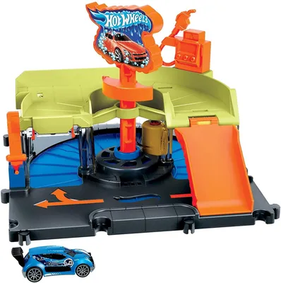 Купить Игровой набор Хот Вилс трек автомойка Hot Wheels City Car Wash  недорого | Страна Чудес | 1617279345