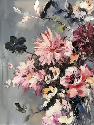 Картина на холсте Астры и хризантемы красивые цветы эстетика природа (5)  50х70 см - купить по низкой цене в интернет-магазине OZON (1180996049)