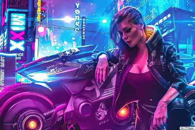 Обои машина, город, люди, киберпанк, Cyberpunk 2077 картинки на рабочий  стол, раздел игры - скачать