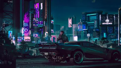 Картинка cyberpunk 2077, киберпанк 2077, город, машина, игра 2560x1440  скачать обои на рабочий стол бесплатно, фото 364738