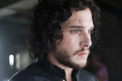 Картинка Игра престолов Kit Harington Глаза Мужчины 1366x768