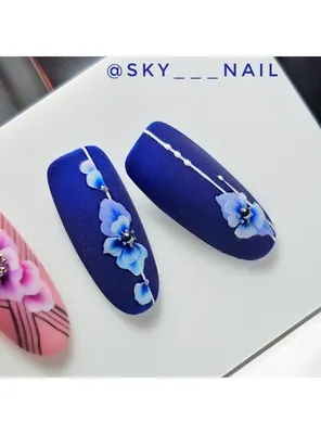 Китайская роспись ногтей для начинающих "Орхидея" - YouTube