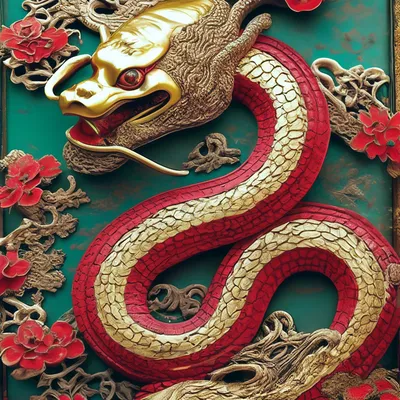 Год змеи, китайский календарь» — создано в Шедевруме