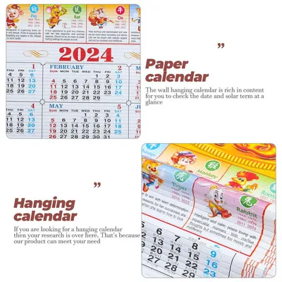 Календарь на стену 2023, китайский календарь на каждый день, подвесной год,  кролик, планировщик, мини-украшение, Note, фэншуй, Постер, Зодиак, кролик |  AliExpress