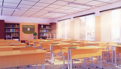 ArtStation - School classroom, ~ RaseL | Classroom background, Anime  classroom, Girls room wallpaper