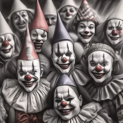 Куча страшных клоунов» — создано в Шедевруме