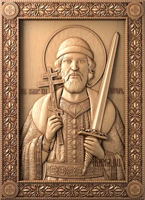 Святой благоверный князь Игорь Черниговский, икона на доске, живописная