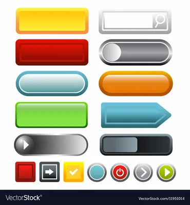 Empty web button Royalty Free Vector Image - VectorStock