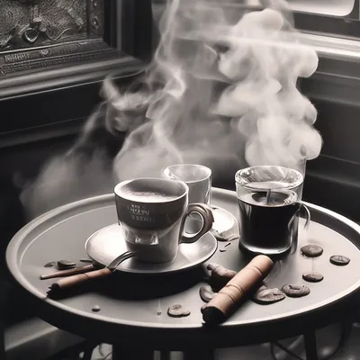 Кофе и сигареты» — создано в Шедевруме