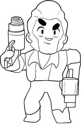 Colt coloring pages from Brawl Stars print for free