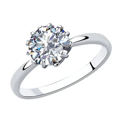 Серебряное кольцо Diamant 94-110-01270-2 с фианитом и керамикой купить в  интернет-магазине Остров Сокровищ