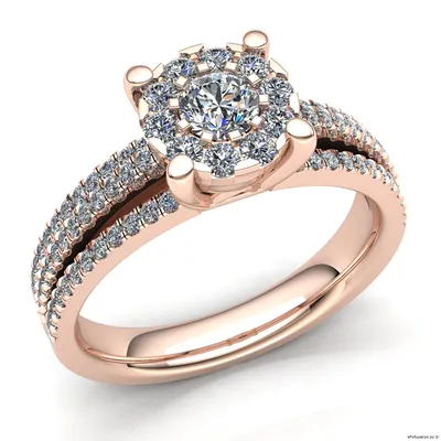 Золотое кольцо на помолвку с бриллиантом 'Victoria'' с бриллиантом (арт.  EKDG2/A0,1), для предложения - ювелирный магазин Zbird