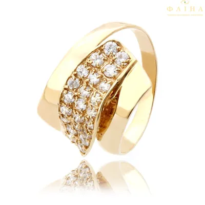 Золотое кольцо с фианитом (153) купить в ювелирном магазине - 
