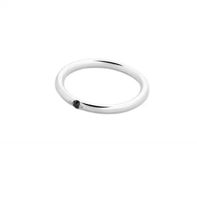 Серебряное кольцо с фианитом в форме сердца, артикул - R8410015, купить по  выгодной цене в интернет-магазине MIE